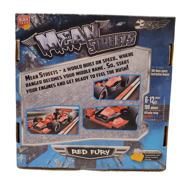Block Tech Mean Streets Red Fury Racecar in Red Block Toys STEM Toys - Picture 6 of 10